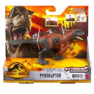 Jurassic World Dominion Extreme Damage Pyroraptor Dinosaur Action Figure Toy